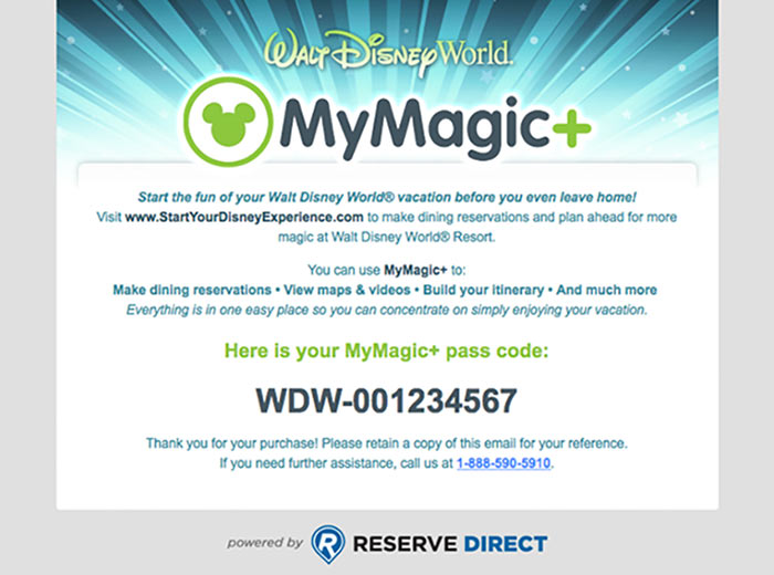 Disney MyMagic+ promotion