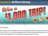 Win a $1000 Trip Promotion