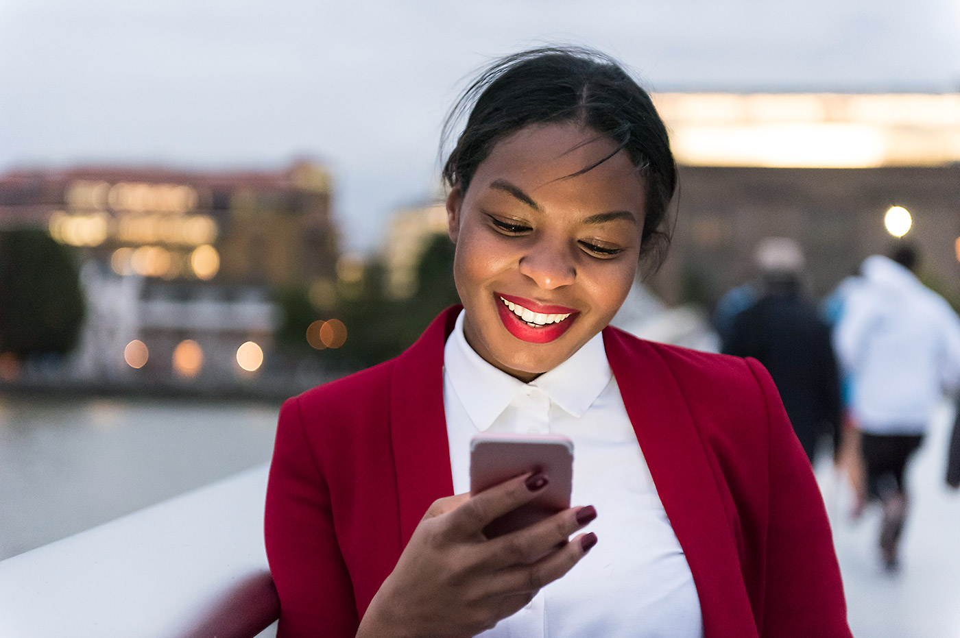 Woman Reviewing Cellphone